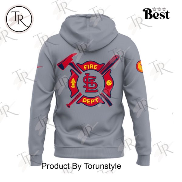 St. Louis Cardinals Firefighter Appreciation Night 2025 Limited Edition Hoodie – Grey