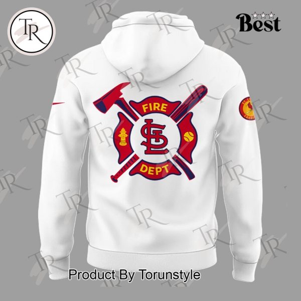 St. Louis Cardinals Firefighter Appreciation Night 2025 Limited Edition Hoodie – White