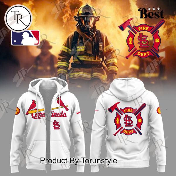 St. Louis Cardinals Firefighter Appreciation Night 2025 Limited Edition Hoodie – White