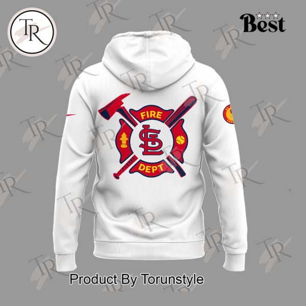 St. Louis Cardinals Firefighter Appreciation Night 2025 Limited Edition Hoodie – White