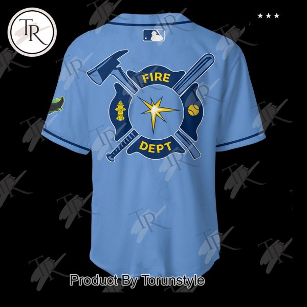 Tampa Bay Rays 2025 Firefighter Appreciation Night Limited Edition Baseball Jersey – Blue