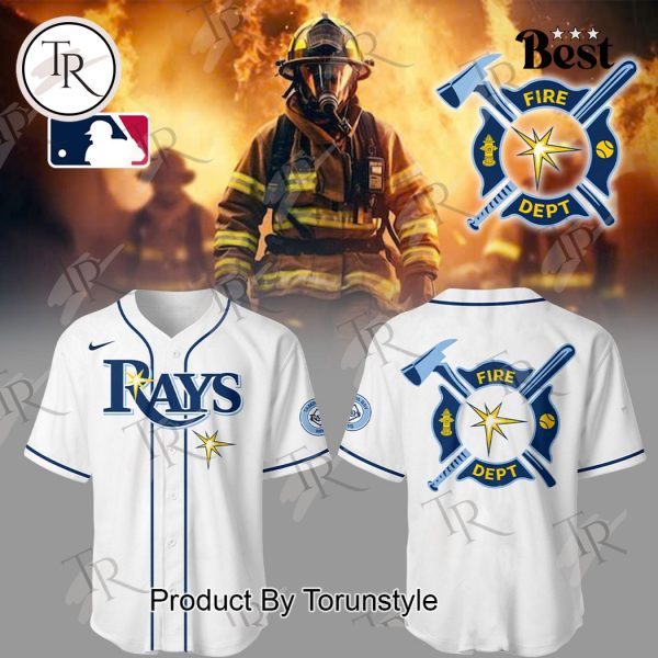 Tampa Bay Rays 2025 Firefighter Appreciation Night Limited Edition Baseball Jersey – White