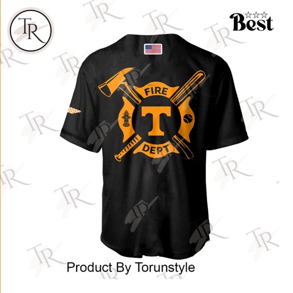 Tennessee Volunteers 2025 Firefighter Appreciation Night Limited Edition Baseball Jersey – Black