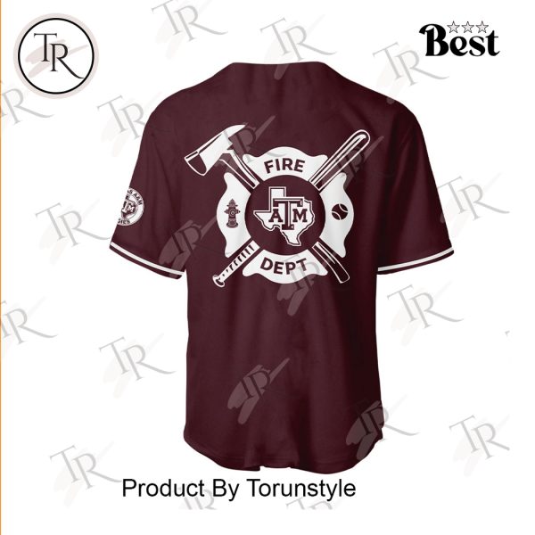 Texas A&M Aggies Baseball 2025 Firefighter Appreciation Night Limited Edition Baseball Jersey – Red