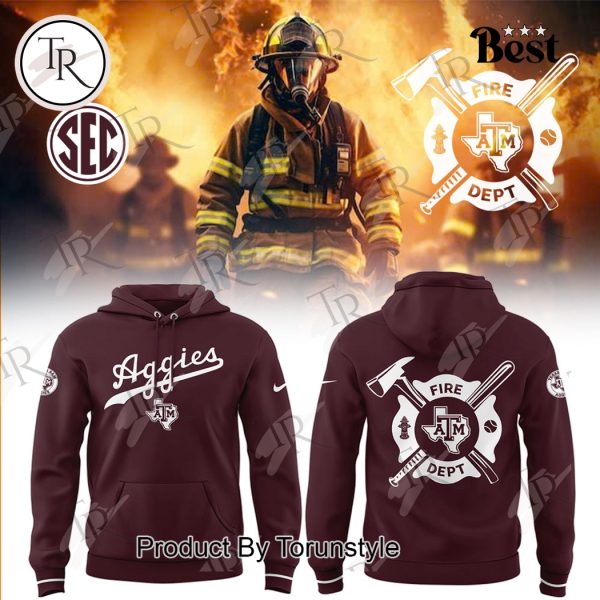 Texas A&M Aggies Baseball 2025 Firefighter Appreciation Night Limited Edition Hoodie – Red