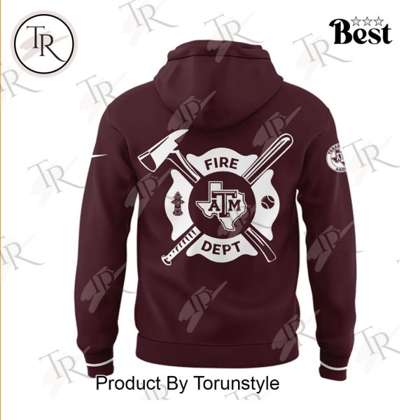 Texas A&M Aggies Baseball 2025 Firefighter Appreciation Night Limited Edition Hoodie – Red