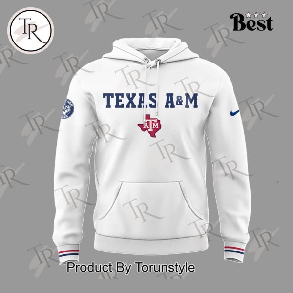 Texas A&M Aggies Baseball 2025 Firefighter Appreciation Night Limited Edition Hoodie – White