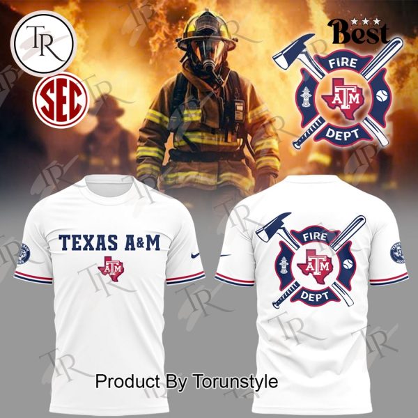 Texas A&M Aggies Baseball 2025 Firefighter Appreciation Night Limited Edition Hoodie – White