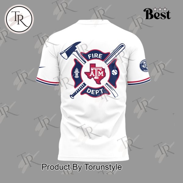 Texas A&M Aggies Baseball 2025 Firefighter Appreciation Night Limited Edition Hoodie – White