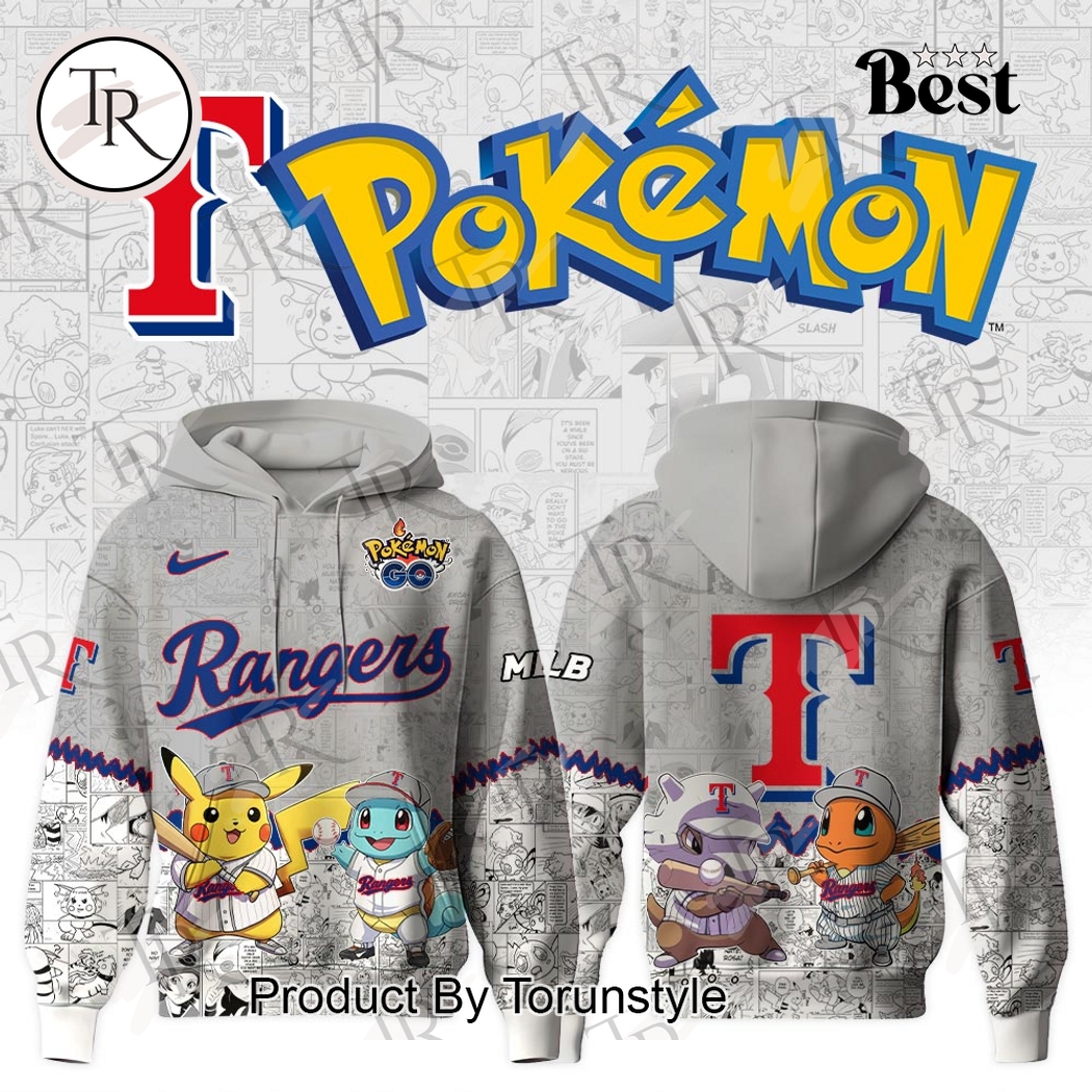 Texas Rangers 2025 Pokemon Go New Limited Edition Hoodie Texas Rangers 2025 Pokemon Go New Limited Edition Hoodie