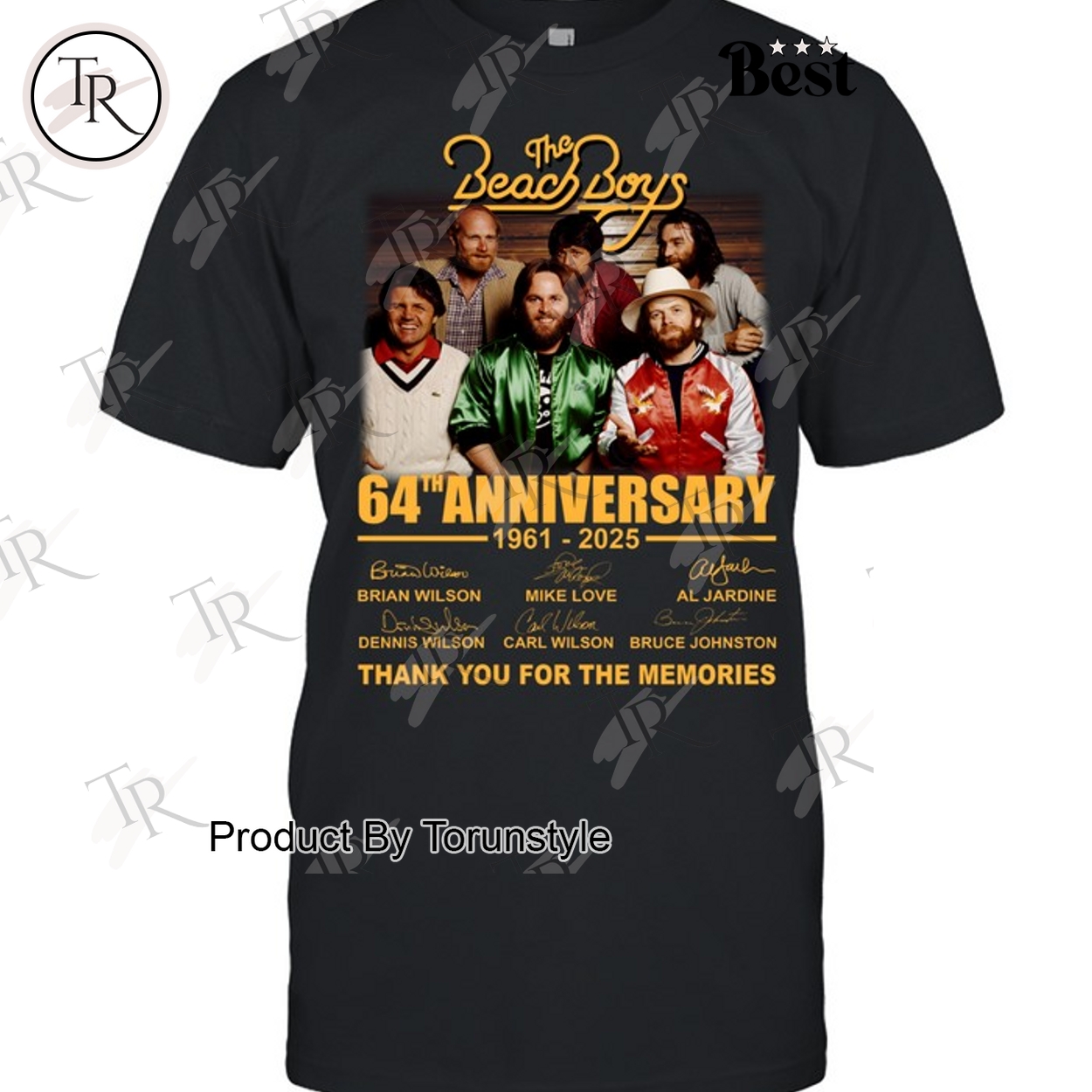 The Beach Boys 64th Anniversary 1961-2025 Thank You For The Memories T-Shirt The Beach Boys 64th Anniversary 1961-2025 Thank You For The Memories T-Shirt