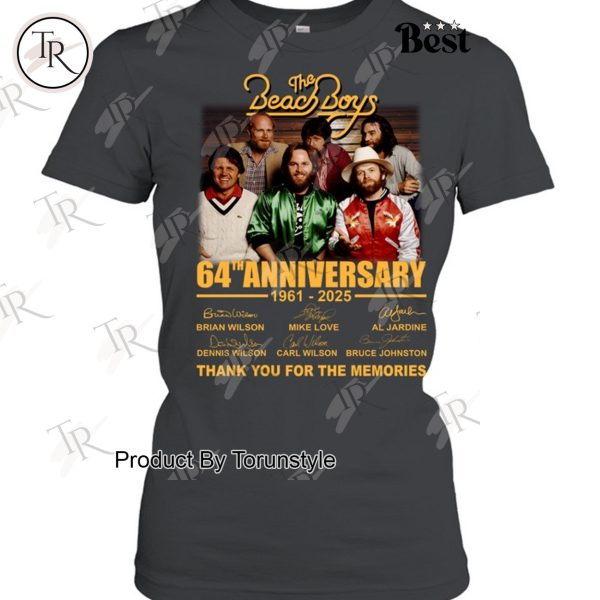 The Beach Boys 64th Anniversary 1961-2025 Thank You For The Memories T-Shirt