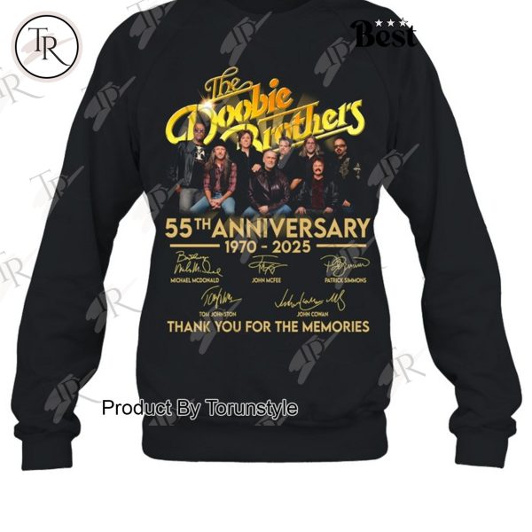 The Doobie Brothers 55th Anniversary 1970-2025 Thank You For The Memories T-Shirt
