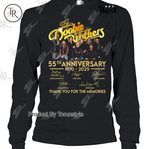 The Doobie Brothers 55th Anniversary 1970-2025 Thank You For The Memories T-Shirt