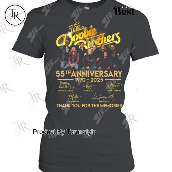 The Doobie Brothers 55th Anniversary 1970-2025 Thank You For The Memories T-Shirt