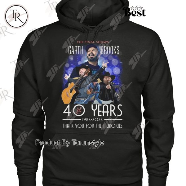 The Final Shows Garth Brooks 40 Years 1985-2025 Thank You For The Memories T-Shirt