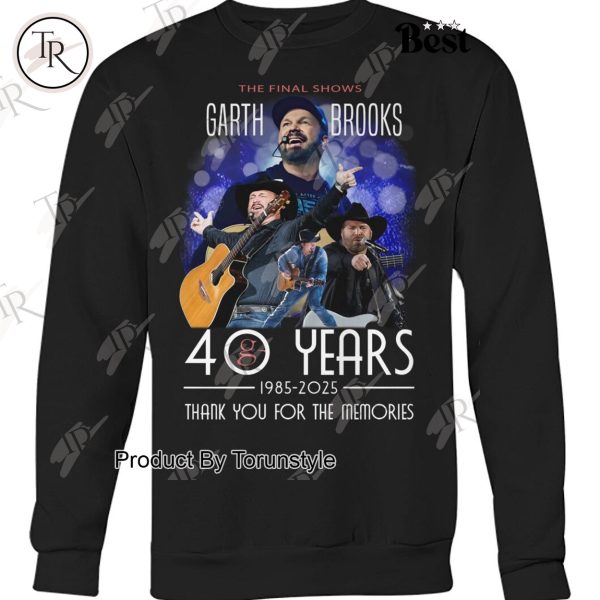 The Final Shows Garth Brooks 40 Years 1985-2025 Thank You For The Memories T-Shirt