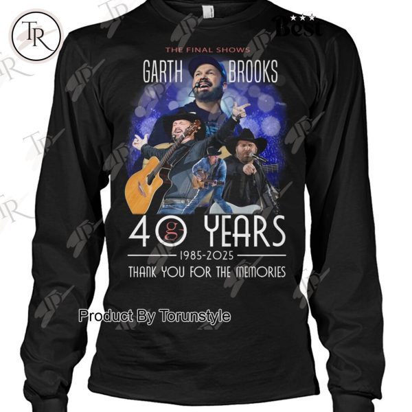 The Final Shows Garth Brooks 40 Years 1985-2025 Thank You For The Memories T-Shirt