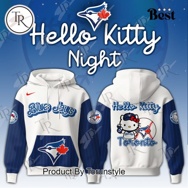 Toronto Blue Jays 2025 Hello Kitty Night Hoodie