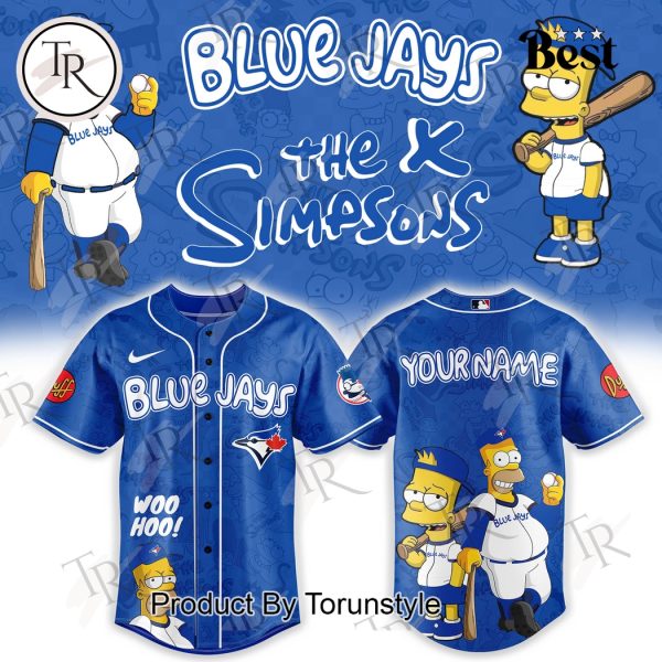 Toronto Blue Jays The Simpsons Heritage 2025 Custom Name Limited Edition Baseball Jersey