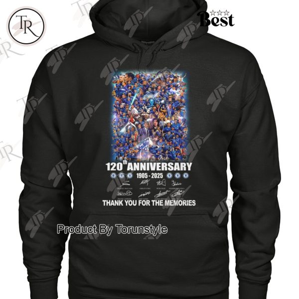 Chelsea F.C 120th Anniversary 1905-2025 Thank You For The Memories New Limited Edition T-Shirt