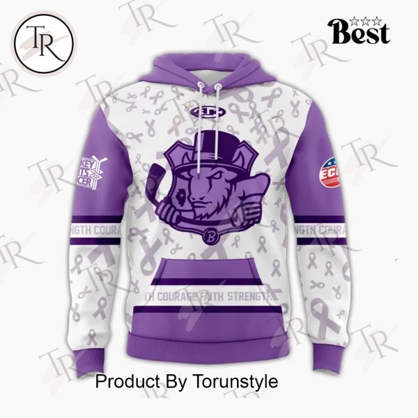 Bloomington Bison 2025 Hockey Fights Cancer Limited Edition Hoodie