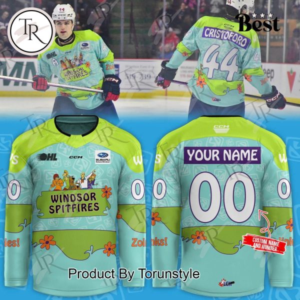 Windsor Spitfires x Scooby Doo Uniform New Edition Custom Name Hockey Jersey