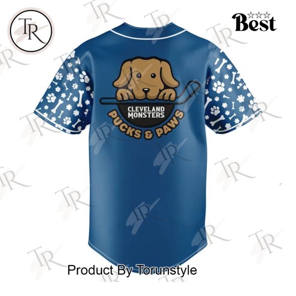 Cleveland Monsters Pucks And Paws 2025 Limited Edition Baseball Jersey