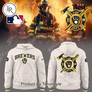 Milwaukee Brewers 2025 Firefighter Appreciation Night Limited Edition Hoodie – White