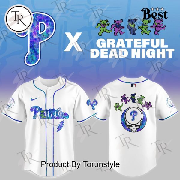 Philadelphia Phillies X Grateful Dead Night Game 2025 Limited Edition Baseball Jersey