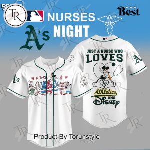 Athletics X Mickey Mouse Just A Nurse Who Loves 2025 Limited Edition Baseball Jersey