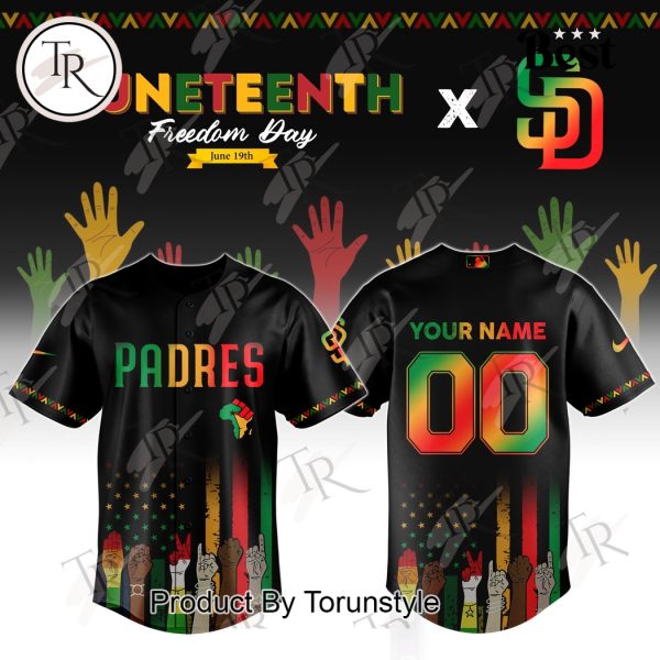 San Diego Padres X Juneteenth Freedom Day 2025 Custom Name Limited Edition Baseball Jersey