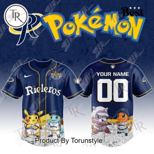 Rieleros De Aguascalientes 2025 Pokemon Custom Name Limited Edition Baseball Jersey Rieleros De Aguascalientes 2025 Pokemon Custom Name Limited Edition Baseball Jersey