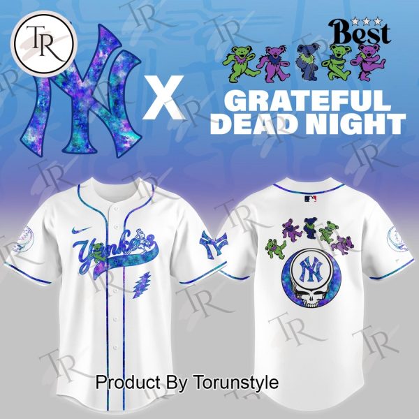 New York Yankees X Grateful Dead Night Game 2025 Limited Edition Baseball Jersey