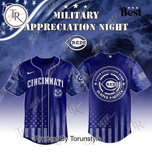 Cincinnati Reds X 2025 United States Coast Guard Semper Paratus Military Appreciation Night Special Edition Baseball Jersey