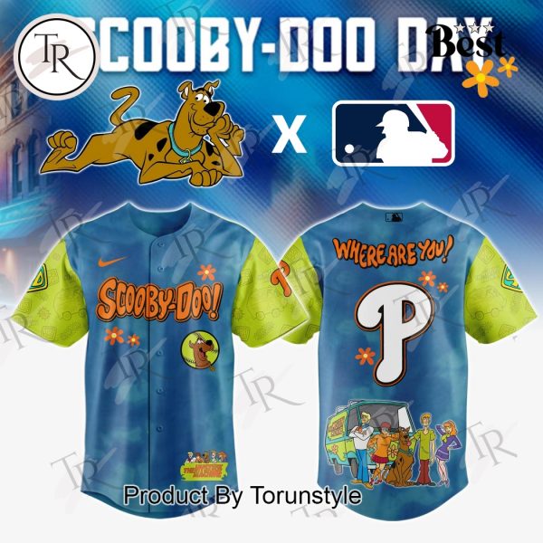 Philadelphia Phillies X Scooby Doo Day 2025 Where Are You! Limited Edition Baseball Jersey