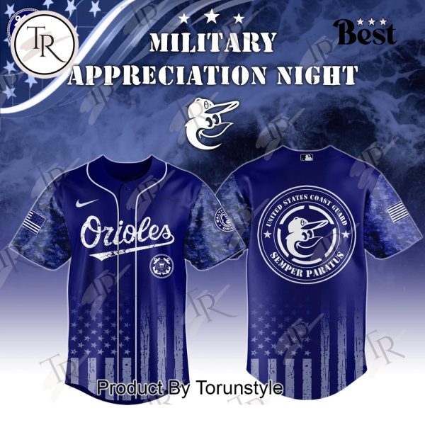 Baltimore Orioles X 2025 United States Coast Guard Semper Paratus Military Appreciation Night Special Edition Baseball Jersey