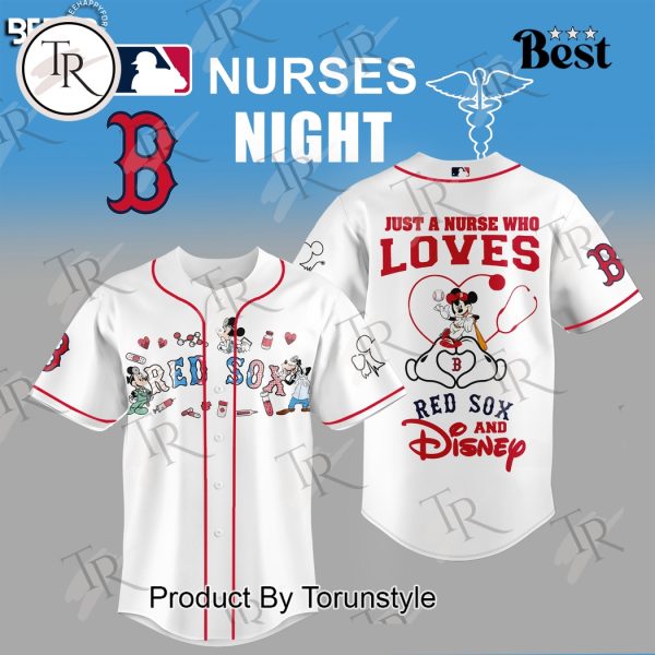Boston Red Sox X Mickey Mouse Just A Nurse Who Loves 2025 Limited Edition Baseball Jersey
