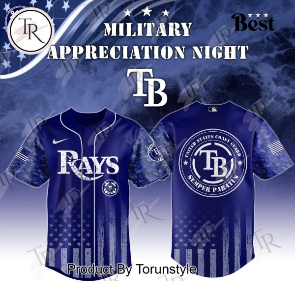 Tampa Bay Rays X 2025 United States Coast Guard Semper Paratus Military Appreciation Night Special Edition Baseball Jersey