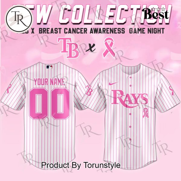 Tampa Bay Rays X Breast Cancer Awareness Game Night 2025 Custom Name Limited Edition Baseball Jersey