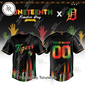 Detroit Tigers X Juneteenth Freedom Day 2025 Custom Name Limited Edition Baseball Jersey