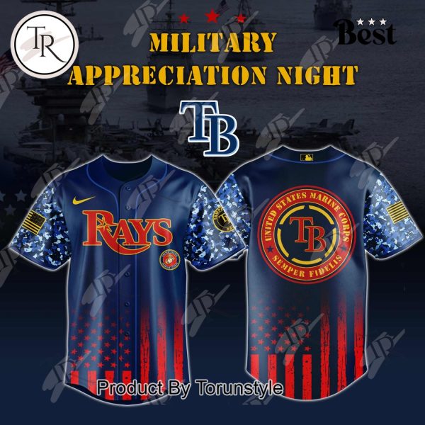 Tampa Bay Rays 2025 Military Appreciation Night Limited Edition Baseball Jersey