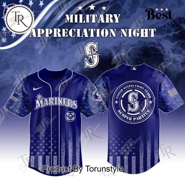 Seattle Mariners X 2025 United States Coast Guard Semper Paratus Military Appreciation Night Special Edition Baseball Jersey