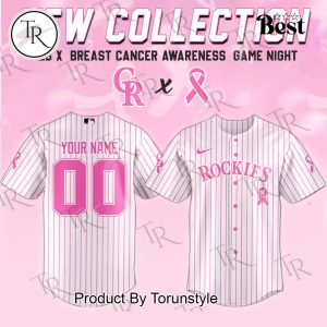 Colorado Rockies X Breast Cancer Awareness Game Night 2025 Custom Name Limited Edition Baseball Jersey