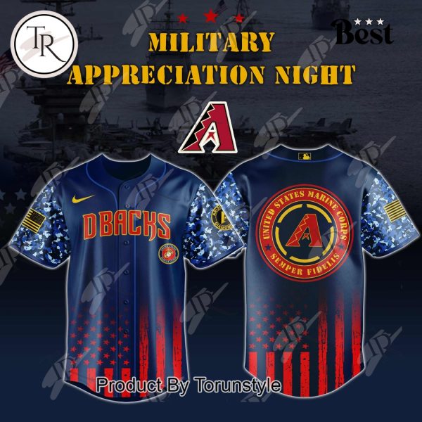 Arizona Diamondbacks 2025 Military Appreciation Night Limited Edition Baseball Jersey