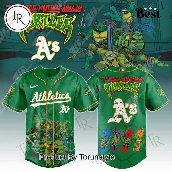 Athletics x Teenage Mutant Ninja Turtles 2025 Special Edition Baseball Jersey