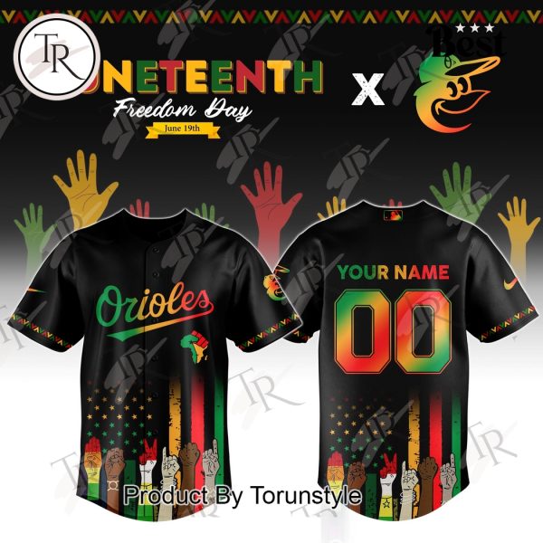 Baltimore Orioles X Juneteenth Freedom Day 2025 Custom Name Limited Edition Baseball Jersey