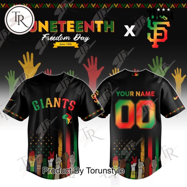 San Francisco Giants X Juneteenth Freedom Day 2025 Custom Name Limited Edition Baseball Jersey
