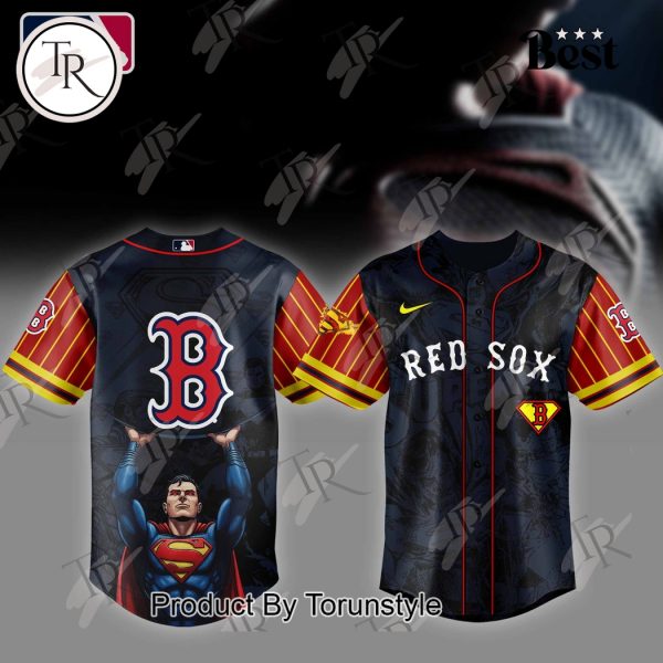 Boston Red Sox x Superman 2025 Special Edition Baseball Jersey