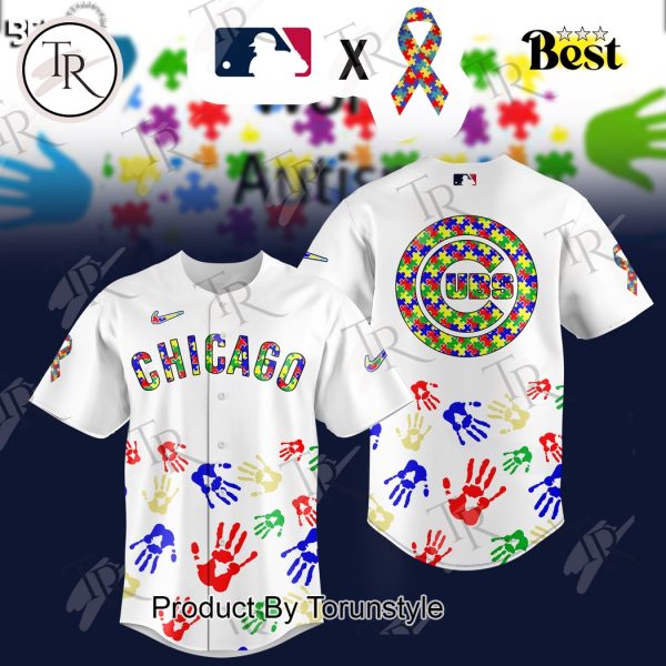 Chicago Cubs 2025 Autism Awareness Special Edition Baseball Jersey